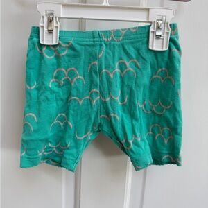 Carter's 3T Teal Girls Pajama Soft Shorts with Mermaid Scale Pattern